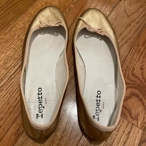 Rose Gold Repetto ballet flats